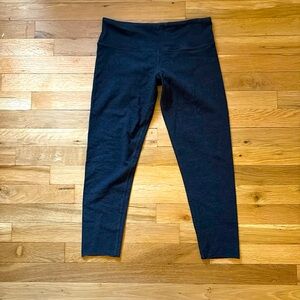 Lululemon Wunder Under Crop Heathered Black Soft
